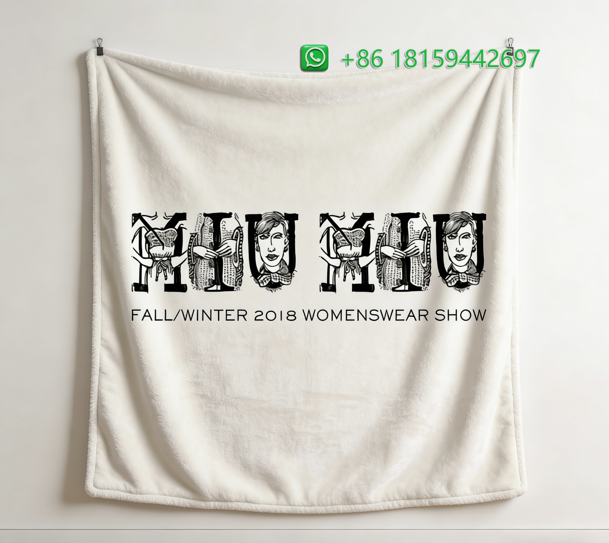 Miumiu Throw Blankets